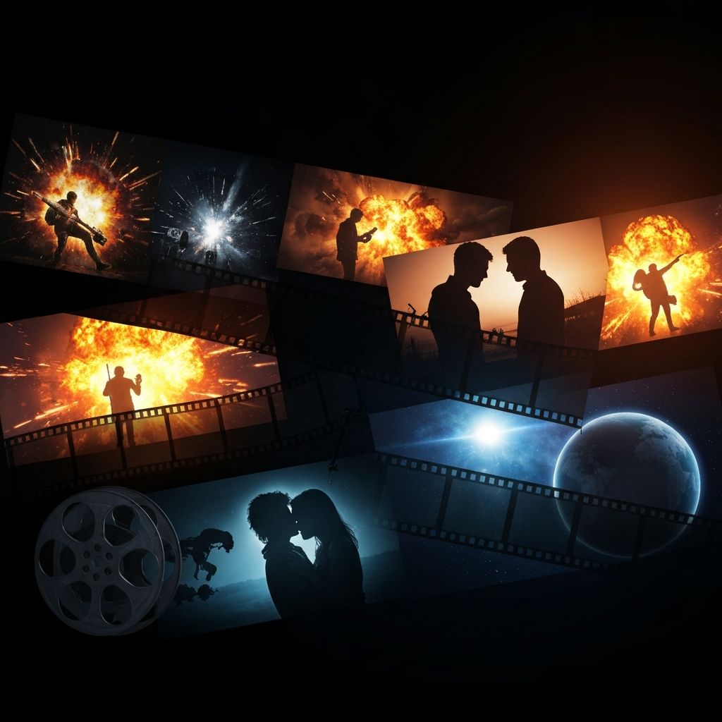 Colagem cinematografica de filmes e series